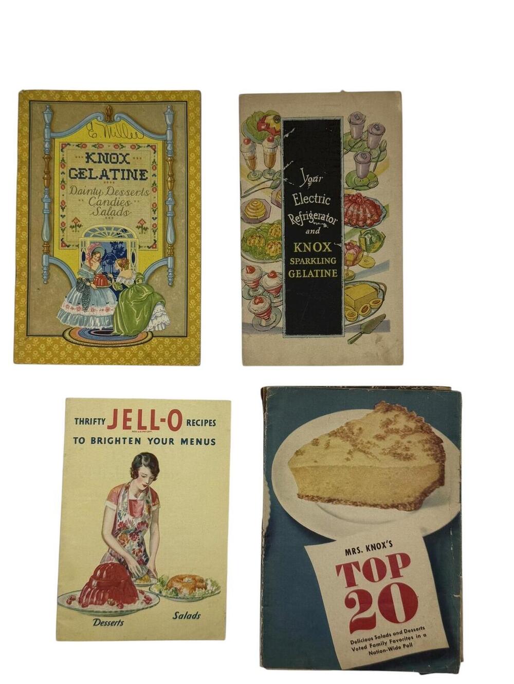 Vintage Gelatin Recipe Booklets, 1920s-40s Kitchen Advertising